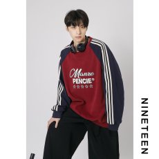 批发2026春季美式复古三条杠运动长袖T恤男潮牌<b class='q'>街头</b>宽松休闲圆领上衣