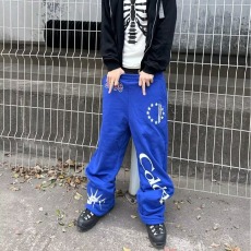 批发克莱因蓝裤子男春季高街弯刀宽松潮流<b class='q'>韩版</b>百搭休闲<b class='q'>运动</b>裤