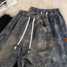 批发冰丝牛仔短裤男夏季薄款工装天丝五分裤<b class='q'>男士</b>胖子加肥加大大码男装