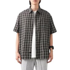 批发夏季2025新款日系格子短袖<b class='q'>衬衫</b><b class='q'>男生</b>潮流百搭宽松痞帅休闲防晒<b class='q'>衬衣</b>