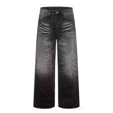 批发美式高街做旧水洗猫须微喇<b class='q'>修身</b>cleanfit复古<b class='q'>牛仔裤</b>休闲长裤子<b class='q'>男</b>潮