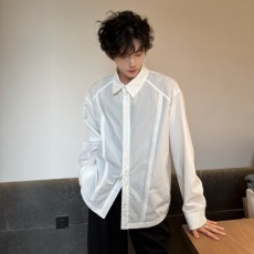 批发小众设计感永生花长袖<b class='q'>衬衫</b>男款简约宽松休闲百搭<b class='q'>衬衣</b>潮流上衣