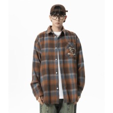 批发美式撞色格子<b class='q'>衬衫</b><b class='q'>男士</b><b class='q'>长袖</b><b class='q'>衬衣</b>春秋高街宽松休闲情侣外套