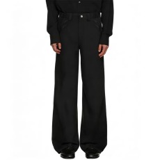 批发<b class='q'>韩版</b>黑色宽松直筒高腰牛仔裤男女时尚休闲阔腿长裤子复古拖地裤潮