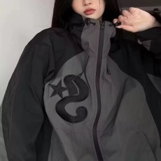 批发ins黑武士冲锋衣男女春季工装<b class='q'>外套</b>美式机能防水拉链<b class='q'>夹克</b>