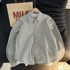 批发2026春季男士长袖<b class='q'>衬衫</b>宽松日系慵懒风秋装薄款外套青少年学生<b class='q'>衬衣</b>