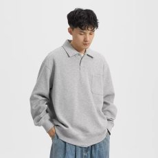 批发美式Polo衫<b class='q'>男士</b><b class='q'>卫衣</b>春秋款重磅翻领宽松大码休闲外套上衣男潮