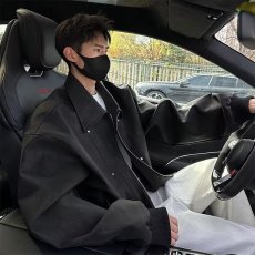 批发美式翻领皮衣<b class='q'>外套</b><b class='q'>男士</b>春秋季2026新款宽松潮牌时尚运动工装<b class='q'>夹克</b>