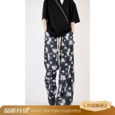批发美式小众五角星星休闲裤男春秋<b class='q'>冬</b>长裤慵懒松弛感宽松大码直筒裤