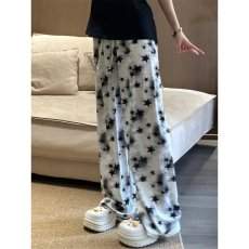 批发美式小众五角星星休闲裤男春秋<b class='q'>冬</b>长裤慵懒松弛感宽松大码直筒裤