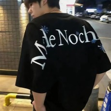 批发欧美潮牌<b class='q'>夏季</b>时尚短袖t恤男2026新款体恤宽松大码<b class='q'>情侣装</b>半袖上衣