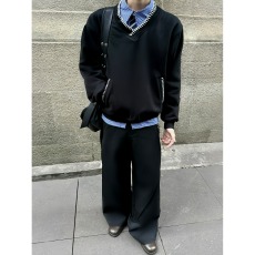 批发<b class='q'>日系</b>复古学院风V领麦穗绣花卫衣男女春秋季休闲宽松内搭情侣外套