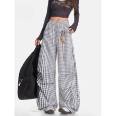 批发潮牌春季复古格子直筒休闲<b class='q'>裤</b>男春季复古<b class='q'>宽松</b>阔腿百搭长<b class='q'>裤</b>