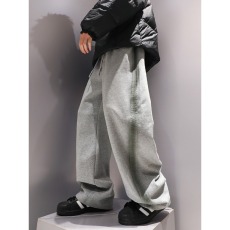 批发2026新款美式<b class='q'>休闲</b>水洗做旧卫裤直筒裤男痞帅宽松复古弯刀阔腿裤潮