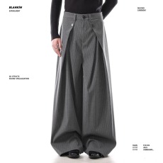 批发潮牌美式复古条纹褶皱设计感西装裤男女垂坠感百搭显瘦阔腿<b class='q'>休闲</b>裤