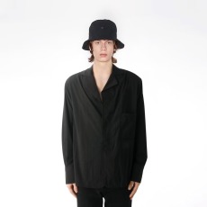 批发vintage<b class='q'>西装</b>领长袖衬衫<b class='q'>男</b>春秋古巴领宽松<b class='q'>休闲</b>小众简约衬衣外套潮