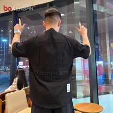 批发男士美式潮流百搭重工绣花字母<b class='q'>短袖</b>T恤夏季新款<b class='q'>情侣</b><b class='q'>宽松</b>休闲上衣