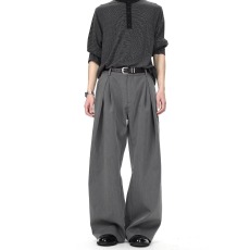 批发潮牌美式A字双褶垂感<b class='q'>西裤</b><b class='q'>男</b>春季cleanfit高级感宽松直筒休闲裤子