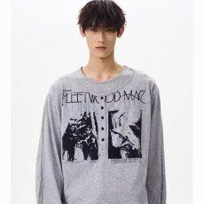 批发美式复古vintage印花假两件长袖T恤男春季2026新款宽松亨利领<b class='q'>上衣</b>