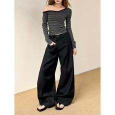 批发阔腿裤女西裤春季宽松显瘦直筒西装裤拖地长裤<b class='q'>大码</b><b class='q'>胖</b><b class='q'>mm</b><b class='q'>垂</b>感喇叭裤