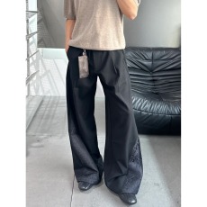 批发美式复古暗纹提花阔腿西裤<b class='q'>男</b>款秋季宽松垂感拼接老钱风<b class='q'>西装</b><b class='q'>休闲</b>裤