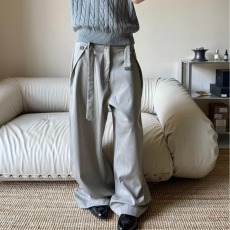 批发老钱风灰色<b class='q'>西装</b>裤<b class='q'>男</b>春秋美式垂感宽松阔腿裤潮牌痞帅高级感<b class='q'>休闲</b>裤