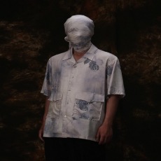 批发新中式国风冰丝短袖衬衫男女夏薄款潮牌潮流痞帅<b class='q'>设计</b>感高级衬衣