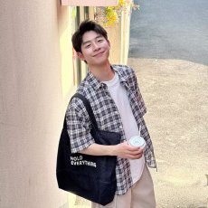 批发蓝色格子衬衫<b class='q'>短袖</b><b class='q'>男</b>生2025新款夏季百搭宽松休闲简约衬衣上衣