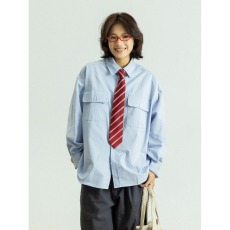 批发春季长袖中性风日系工装衬衫<b class='q'>男</b>女同款宽松简约休闲衬衣