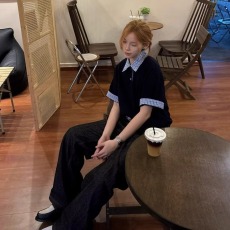 批发潮牌高街学院风假两件POLO衫<b class='q'>短袖</b><b class='q'>男</b>款夏季超好看T恤上衣青年半袖