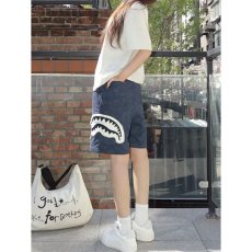 批发鲨鱼嘴贴布短裤美式高街五分裤<b class='q'>男</b>女2025夏季度假穿搭新款运动裤子