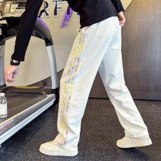 批发2026新款直筒运动休闲裤男士宽松侧边条纹卫裤运动男裤春<b class='q'>秋</b>季裤子
