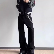 批发2026春季<b class='q'>男</b>女士新款纯色商务修身时尚百搭帅气潮流ins小脚<b class='q'>牛仔裤</b>