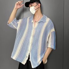 批发2025复古衬衫<b class='q'>男</b>夏装港风学生宽松小众设计感趣味新款<b class='q'>男</b>装上衣外穿