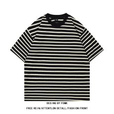 批发条纹圆领短袖<b class='q'>T</b><b class='q'>恤</b><b class='q'>男</b>新款夏季痞帅休闲体恤<b class='q'>男</b>生宽松大码上衣<b class='q'>男</b>款