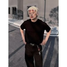 批发流石<b class='q'>男</b>装时尚针织天丝凉感拼接短袖<b class='q'>T</b><b class='q'>恤</b>2026夏季新款<b class='q'>男</b>士薄上衣潮