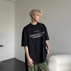 批发2025年新款短袖<b class='q'>T</b><b class='q'>恤</b><b class='q'>男</b>夏季五分袖美式高街复古百搭潮牌上衣