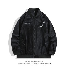 批发复古立领外套男孩春秋季新款青少年学生棒球服帅气夹克男装士潮牌