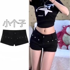 批发纯欲风新款设计感黑色<b class='q'>打底裤</b>春<b class='q'>夏</b>高腰显瘦热裤紧身辣妹牛仔超短裤