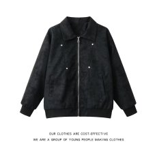 批发春季复古纯色雾面PU<b class='q'>皮衣</b><b class='q'>外套</b>2026男潮牌宽松情侣机车夹克上衣