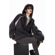 批发ICH MODE 400G潮酷美式<b class='q'>卫衣</b>连帽女休闲复古高街<b class='q'>开衫</b>外套女春秋款