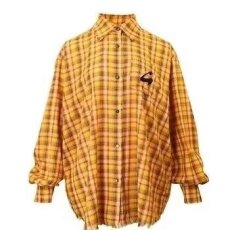 批发唐狮集团DESSO<b class='q'>防晒</b>衬衫女夏季2026新款黄色格子衬衣宽松情侣<b class='q'>外套</b>
