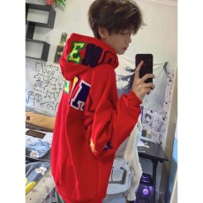 批发2026春季新款美式街头植绒字母刺绣开衫连帽<b class='q'>卫衣</b>男女百搭拉链<b class='q'>外套</b>