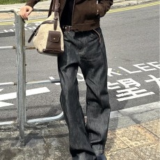 批发2026美式复古cleanfit原牛黑色<b class='q'>牛仔裤</b>男女潮流<b class='q'>休闲</b>宽松阔腿裤子