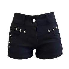 批发2026年夏季新款黑色超短裤女美式低腰<b class='q'>设计</b>感弹力紧身辣妹包臀热裤