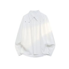 批发<b class='q'>时尚</b>长袖衬衫春秋季新款情侣款简约<b class='q'>潮流</b>宽松翻领上衣日系简约百搭