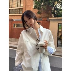 批发蓝色衬衫<b class='q'>男</b>款高级感休闲风长袖衬衣日系简约秋季韩版上衣外套<b class='q'>男</b>装