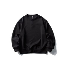 批发2026春秋美式复古亨利领<b class='q'>卫衣</b>男士宽松休闲百搭潮慵懒风长袖上衣