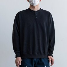 批发2026美式复古华夫格亨利领<b class='q'>卫衣</b>秋季新款男生宽松休闲百搭套头上衣