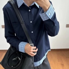 批发重磅灰色V领针织衫<b class='q'>男</b>潮牌慵懒风翻领毛衣美式复古休闲上衣